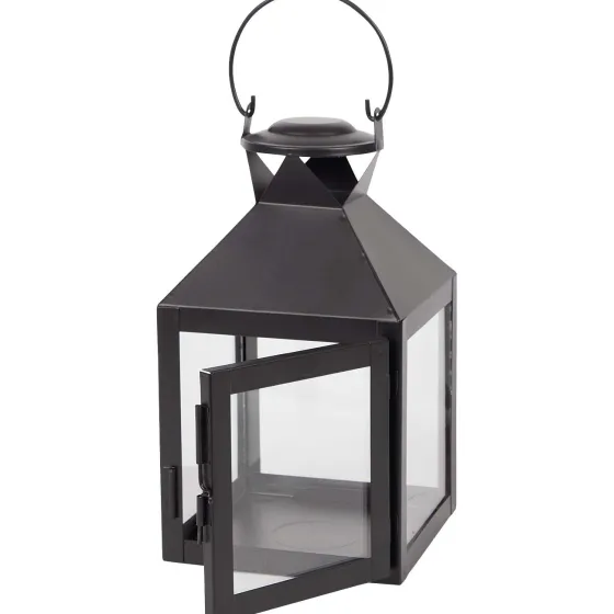 Kaarsenhouders>Merk Metalen Lantaarn Zwart,Wit