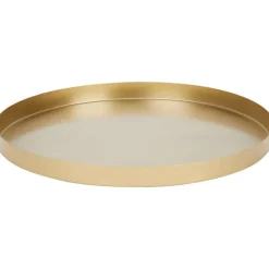 Woonaccessoires>Merk Metalen Onderbord Beige,Goud,Groen