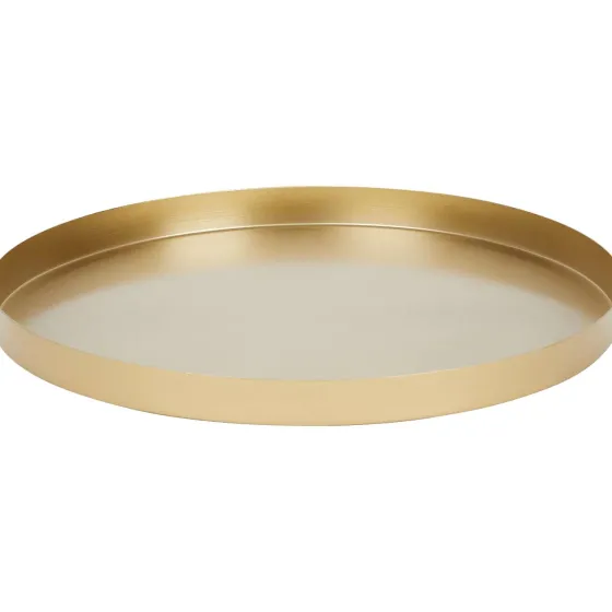 Woonaccessoires>Merk Metalen Onderbord Beige,Goud,Groen