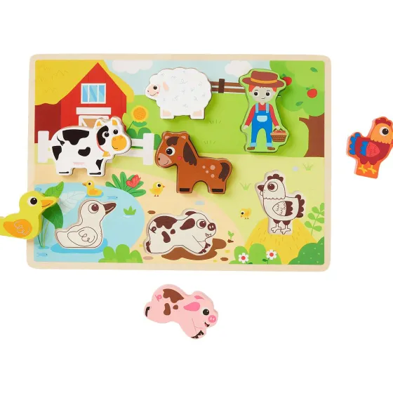 Babyspeelgoed>Mini Matters Houten Puzzel Meerkleurig