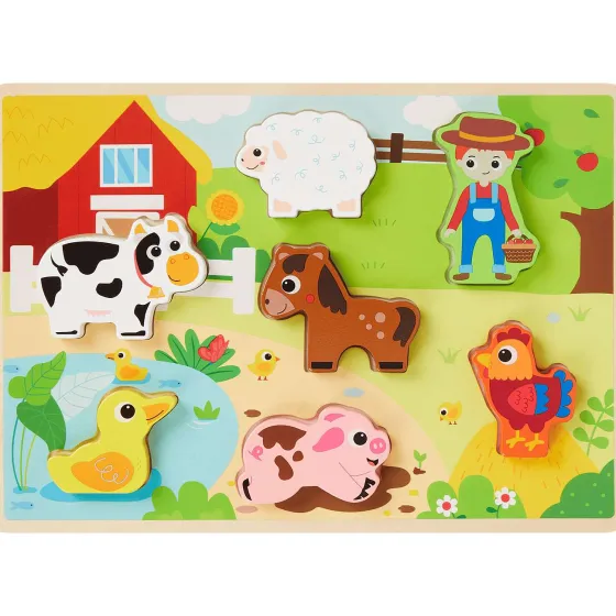 Babyspeelgoed>Mini Matters Houten Puzzel Meerkleurig