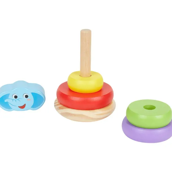 Babyspeelgoed>Mini Matters Houten Stapeltoren Meerkleurig