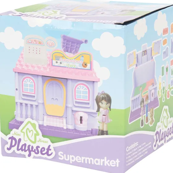 Spellen>Mini Matters Mini-Speelhuis Paars,Roze