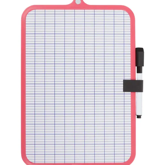 Bureau Accessoires>Office Essentials Mini-Whiteboard Zwart,Blauw,Roze