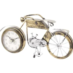 Wanddecoratie>Merk Motorfiets Met Klok Zwart,Goud