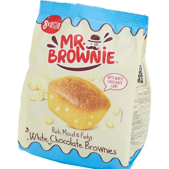 Koek & Bakproducten>Patisserie Mr. Brownie Witte Chocolade Brownies