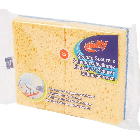 Schoonmaakartikelen>Multy Schuursponzen Geel