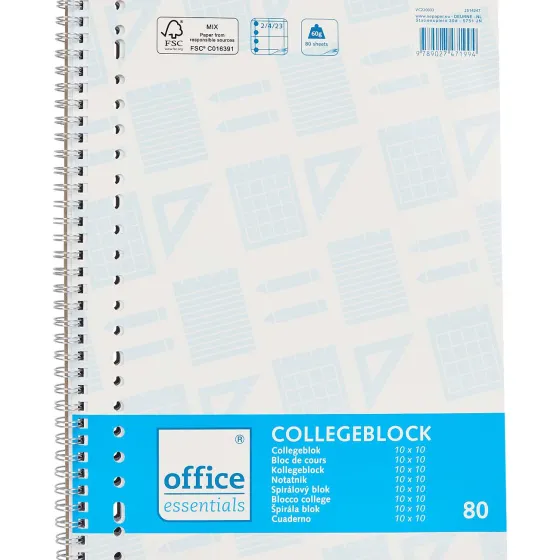 Papier & Schriften>Office Essentials Collegeblok Ruit