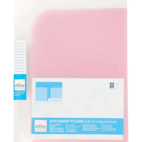 Mappen>Office Essentials Documentenmap Blauw,Roze,Zwart