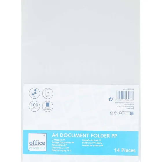 Mappen>Office Essentials L-Mappen Transparant