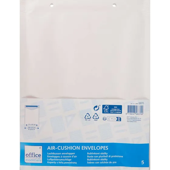 Kaarten>Office Essentials Luchtkussenenveloppen Wit