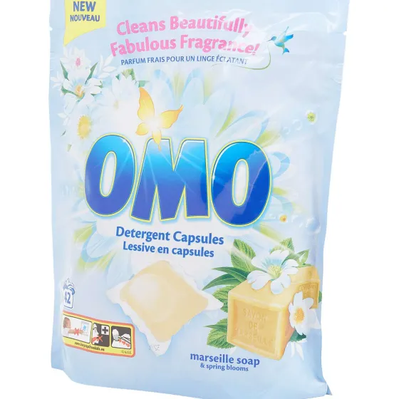 Afwas- & Wasmiddelen>Omo Wascapsules Marseillezeep En Lentebloemen