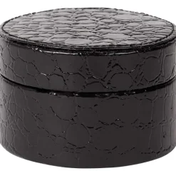 Woonaccessoires>Merk Opbergdoos Met Krokodillenprint Zwart