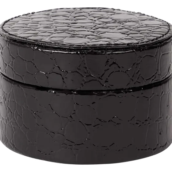 Woonaccessoires>Merk Opbergdoos Met Krokodillenprint Zwart