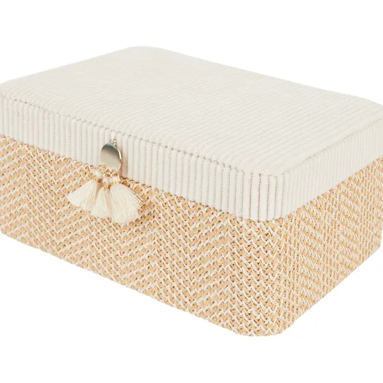 Woonaccessoires>Merk Opbergdoos Met Kwastje Beige,Bruin
