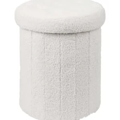 Woonaccessoires>Merk Opvouwbare Opbergpoef Beige,Wit