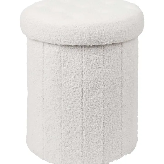 Woonaccessoires>Merk Opvouwbare Opbergpoef Beige,Wit