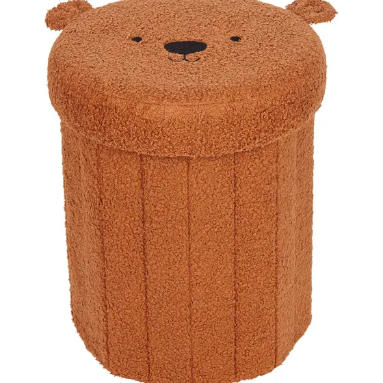 Woonaccessoires>Merk Opvouwbare Opbergpoef Teddy Bruin,Grijs,Wit