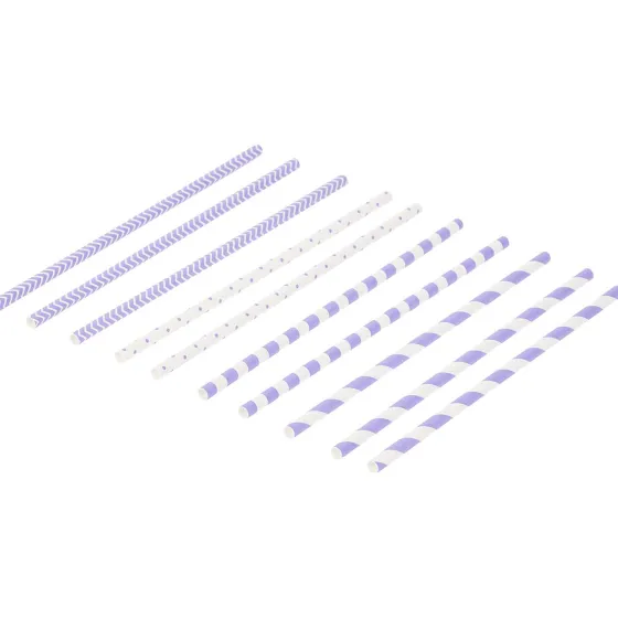 Feestartikelen>Merk Papieren Rietjes Blauw,Geel,Groen,Oranje,Paars,Roze