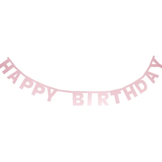 Feestartikelen>Merk Party Universe Slinger Happy Birthday Goud,Meerkleurig,Roze,Zilver