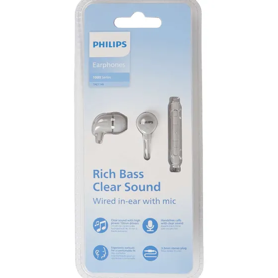 Koptelefoons>Philips Oordopjes Grijs,Wit,Zwart