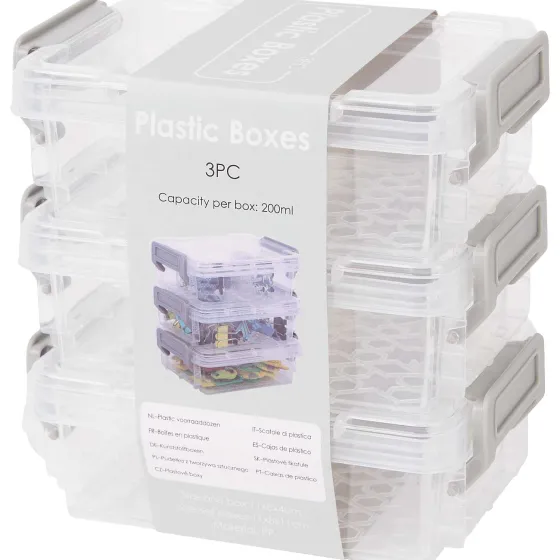 Woonaccessoires>Merk Plastic Opbergdozenset Transparant