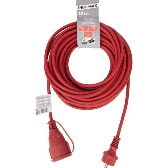 Verlengsnoeren>Pro-max Outdoor Verlengsnoer Zwart,Rood