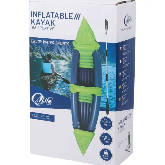 Sportartikelen>Dunlop Q4Life X2 Opblaasbare Kajak Meerkleurig