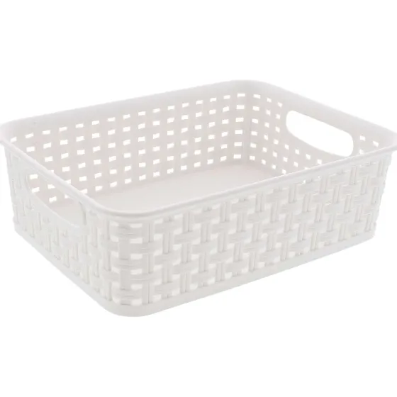 Woonaccessoires>Merk Rattan Mand Zwart,Wit