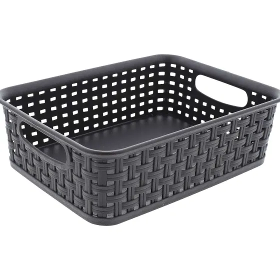Woonaccessoires>Merk Rattan Mand Zwart,Wit
