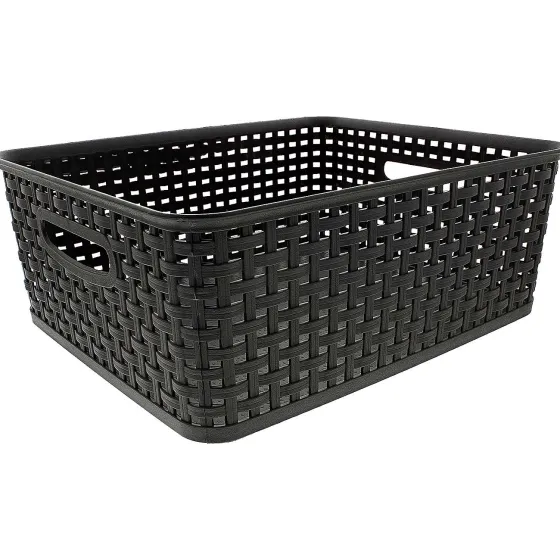 Woonaccessoires>Merk Rattan Mand Zwart,Wit