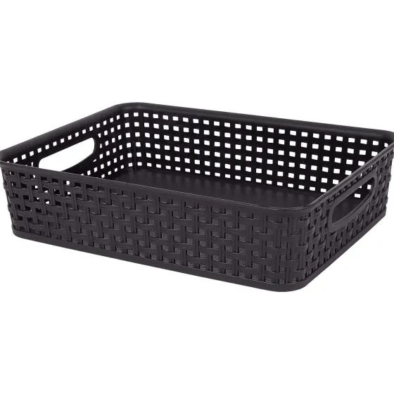 Woonaccessoires>Merk Rattan Mand Zwart,Wit