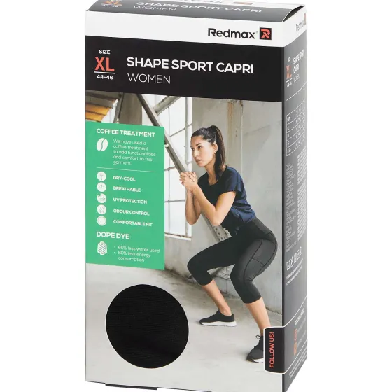 Sportkleding>Boa Redmax Shaping Capri Sportlegging Zwart