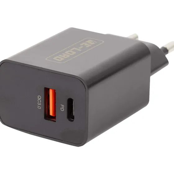 Powerbanks & Opladers>Re-load Dual Snellader Zwart,Wit