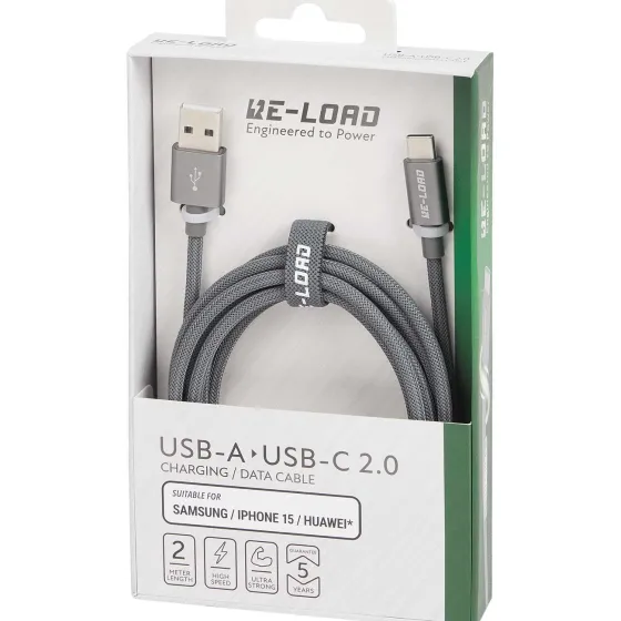 Multimedia Accessoires>Re-load Laad- En Datakabel Usb-C Zwart,Grijs,Wit
