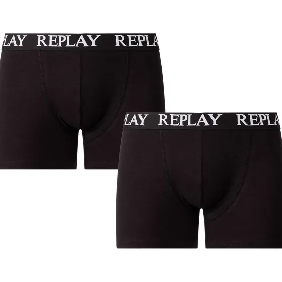 Ondergoed>Replay Boxershorts Meerkleurig,Zwart