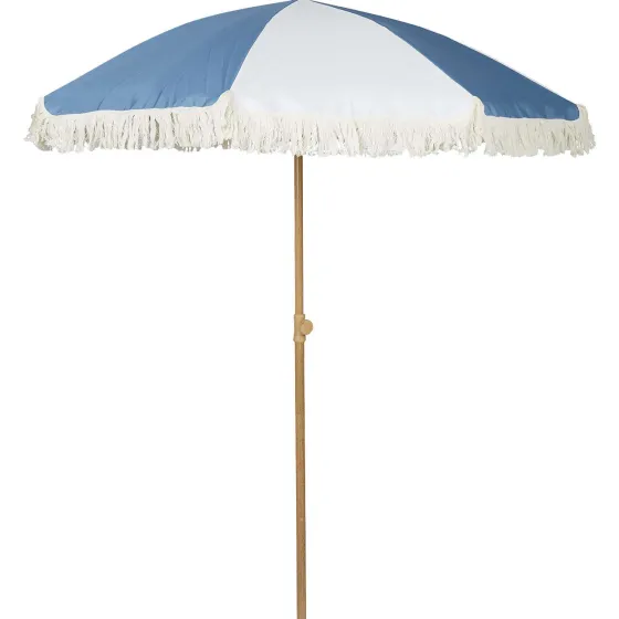 Zonwering>Merk Retro Strandparasol Met Franjes Meerkleurig,Wit