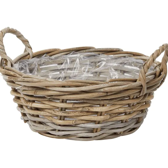 Woonaccessoires>Merk Rieten Bloemenmand Bruin