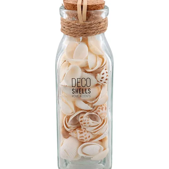 Woonaccessoires>Merk Schelpen In Glazen Fles Meerkleurig