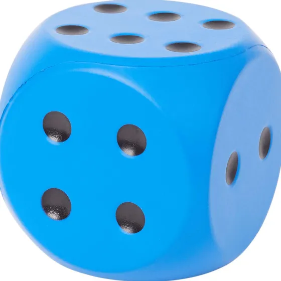 Spellen>Mini Matters Schuimrubberen Dobbelsteen Blauw,Rood