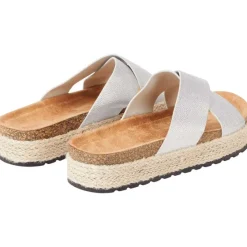 Schoenen>Merk Slippers Bruin,Goud,Zilver