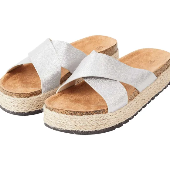 Schoenen>Merk Slippers Bruin,Goud,Zilver