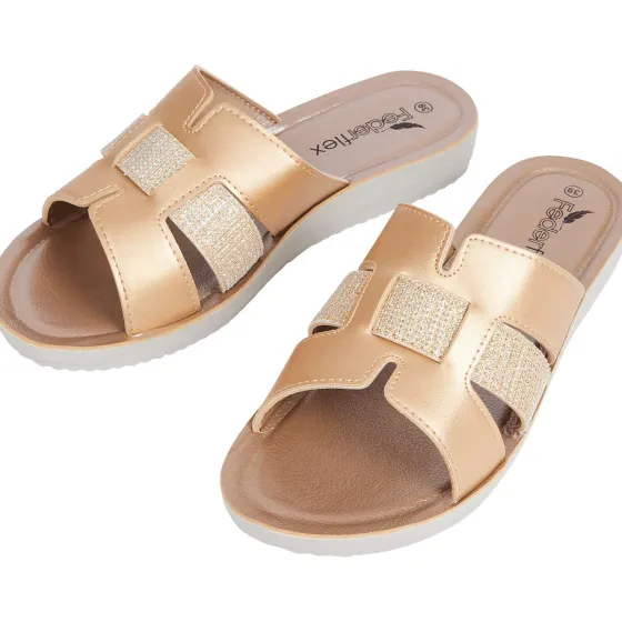 Schoenen>Merk Slippers Zilver,Zwart
