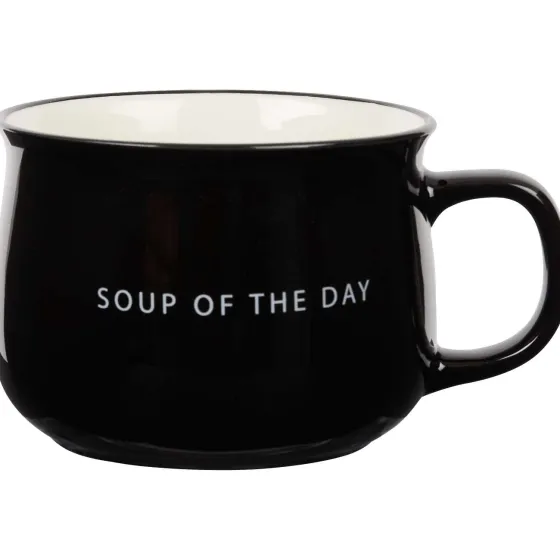 Servies>Merk Soepkom Wit,Zwart