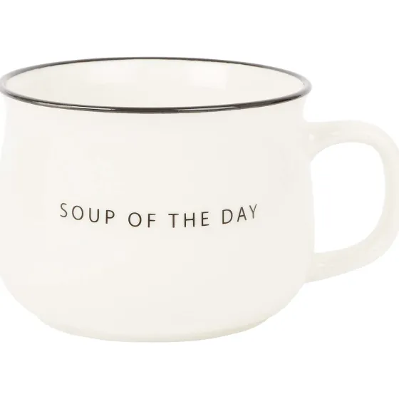 Servies>Merk Soepkom Wit,Zwart