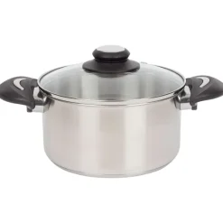 Pannen>Sola Kookpan Met Glazen Deksel Zilver