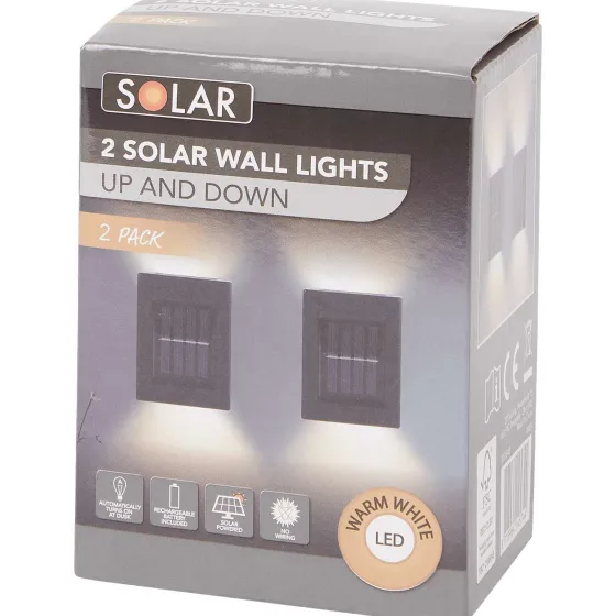 Buitenverlichting>Merk Solar Up & Down Muurlampen Zwart