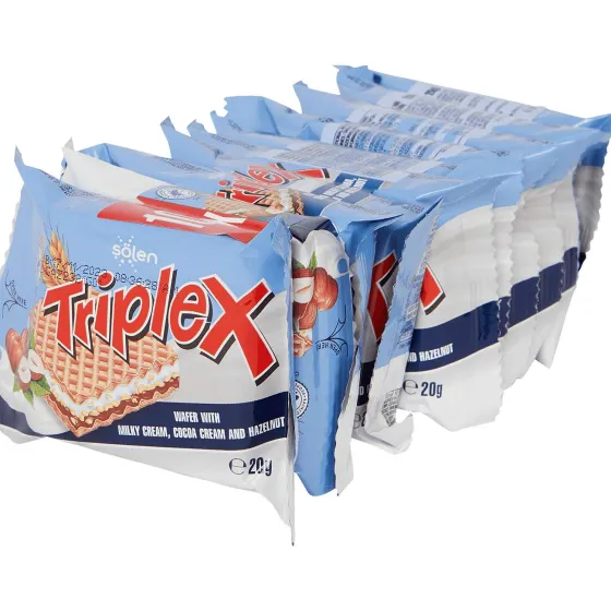 Koek & Bakproducten>Solen Triplex Wafels Hazelnoot Beige,Print,Rood,Roze,Transparant,Zwart