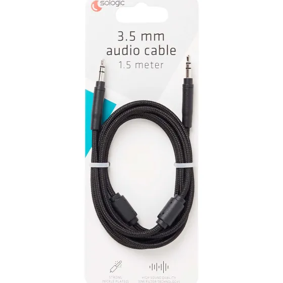 Kabels & Splitters>Sologic Audiokabel Aux Zwart