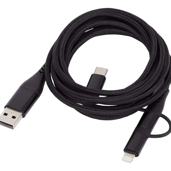 Kabels & Splitters>Sologic 3-In-1 Laad- En Datakabel Zwart